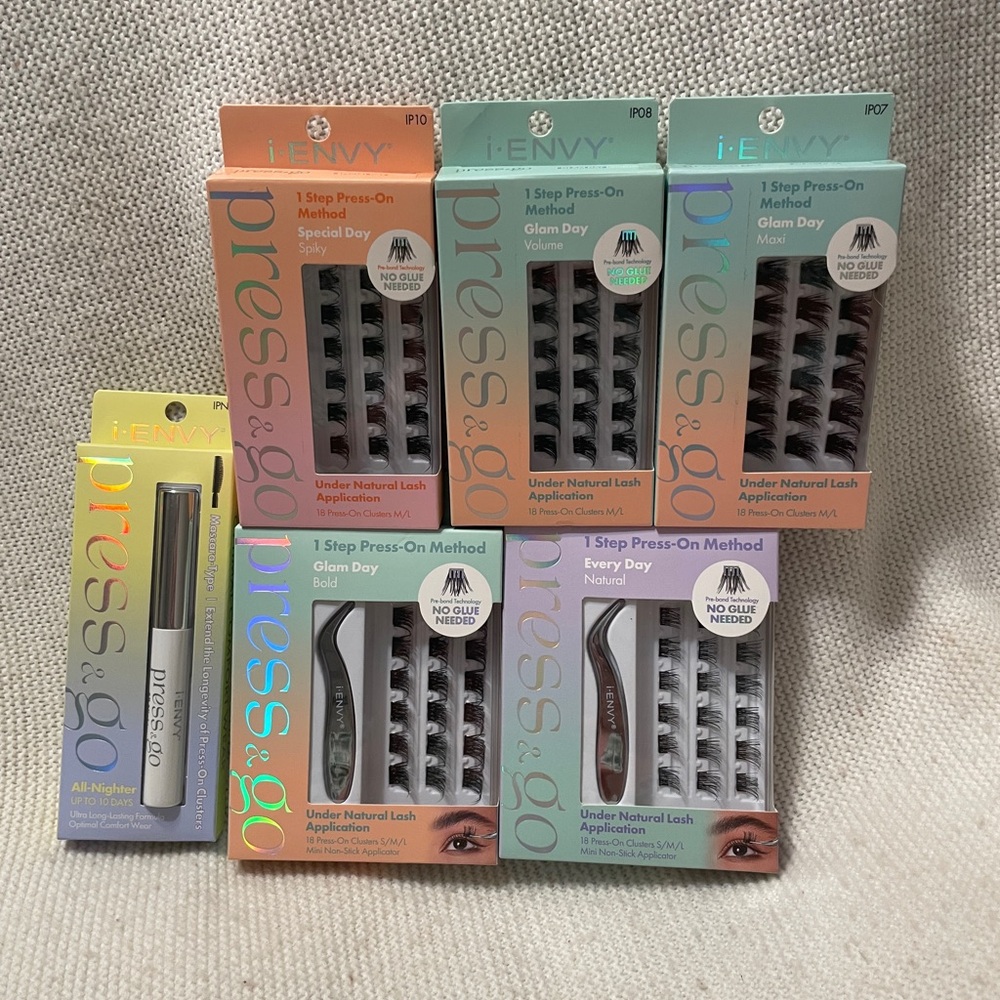 i-ENVY Press & Go Press On Cluster Eye Lashes Bundle False Lashes Falsies